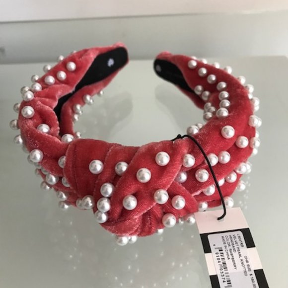 LELE SADOUGHI Raspberry Pearl Knotted Headband - Picture 5 of 5